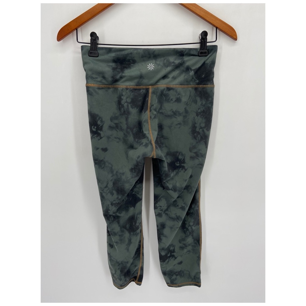 Athleta Army Green Tie Dye Chaturanga Leggings - Picture 4 of 7